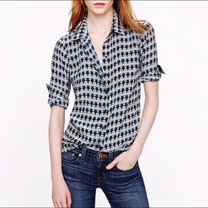 J.Crew owl blouse size 4/S